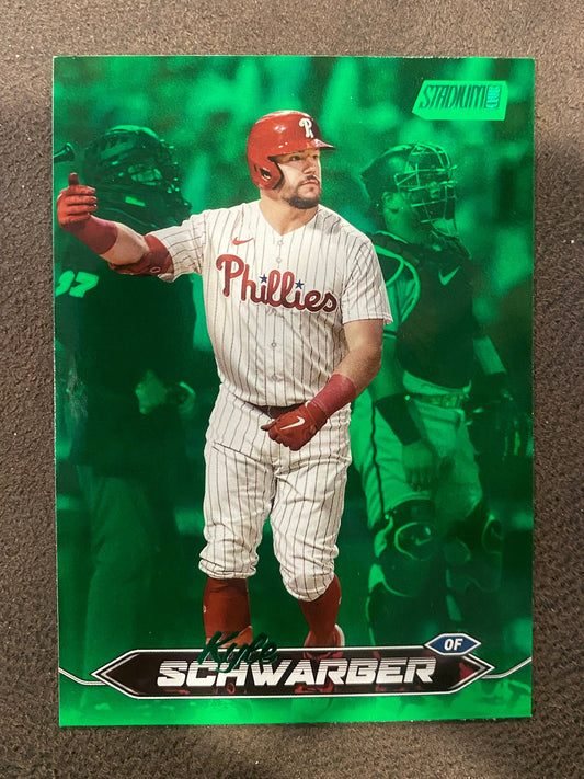 Kyle Schwarber - 2024 Topps Stadium Club - Green Foil /199 - Phillies