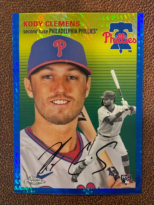 Kody Clemens - 2023 Topps Chrome Platinum Anniversary - Blue Prism Refractor - Phillies