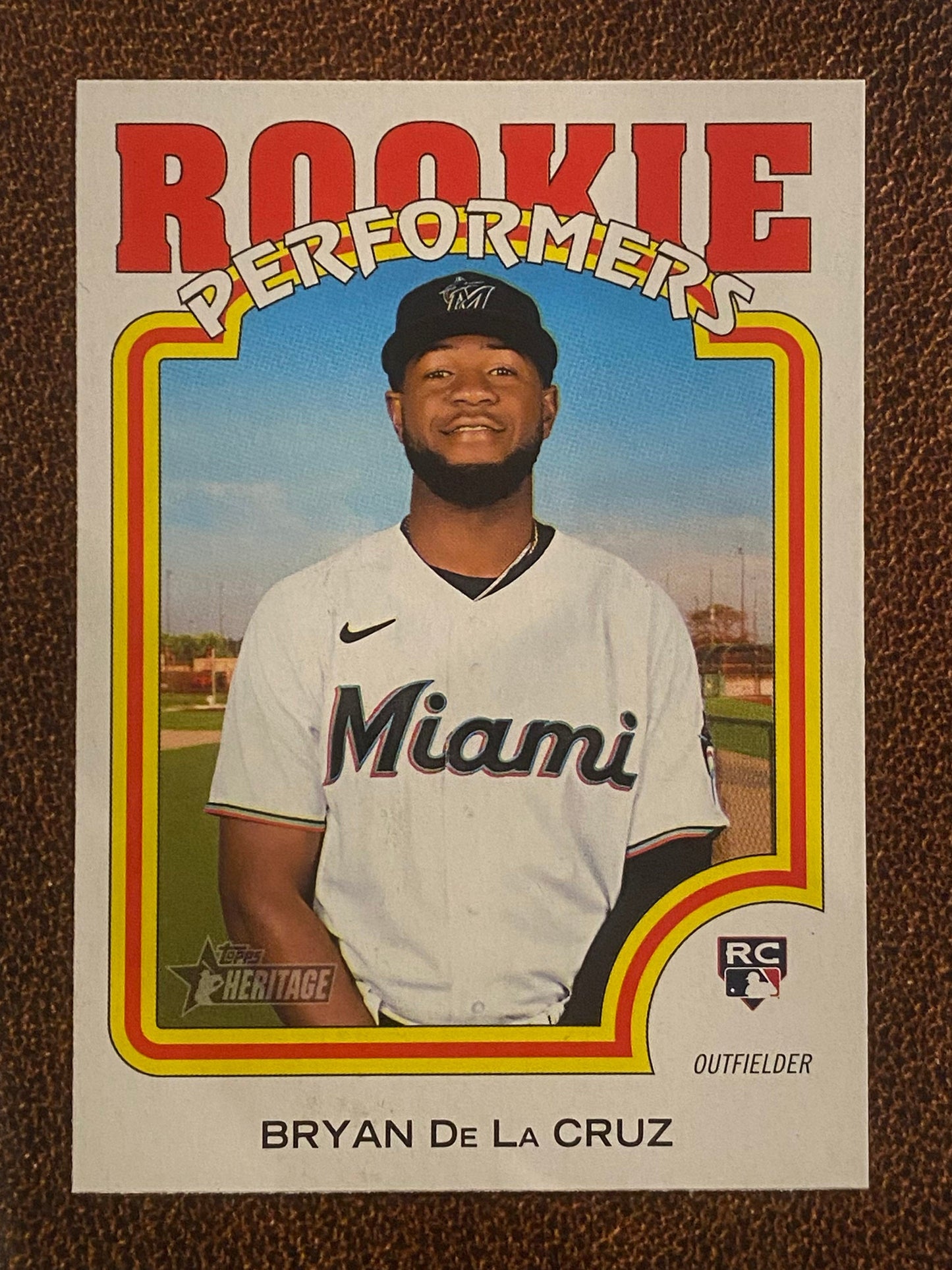 Bryan De La Cruz - 2022 Topps Heritage High Number - Rookie Performers - Marlins