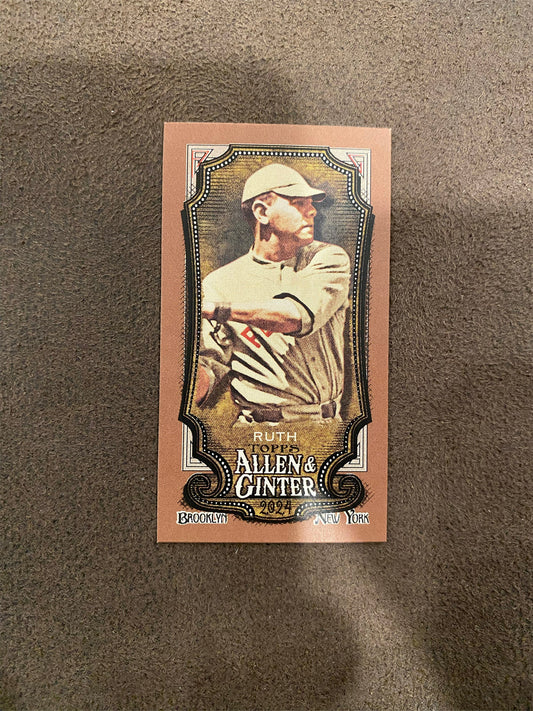 Babe Ruth - 2024 Allen & Ginter - Mini Gold Border - Red Sox
