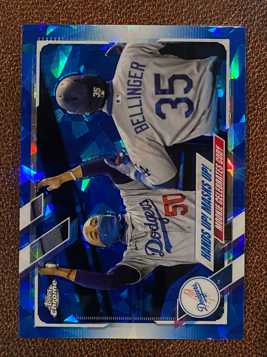 Mookie Betts / Cody Bellinger - 2021 Topps Chrome Sapphire - Sapphire - Dodgers