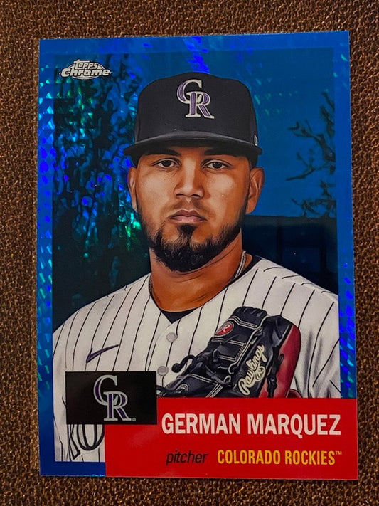 German Marquez - 2022 Topps Chrome Platinum Anniversary - Blue Prism - Rockies