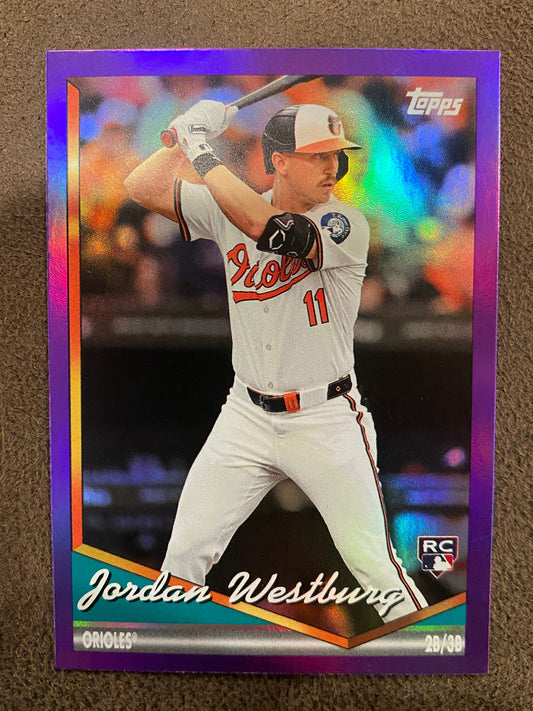 Jordan Westburg - 2024 Topps Archives - Purple Foils - Orioles
