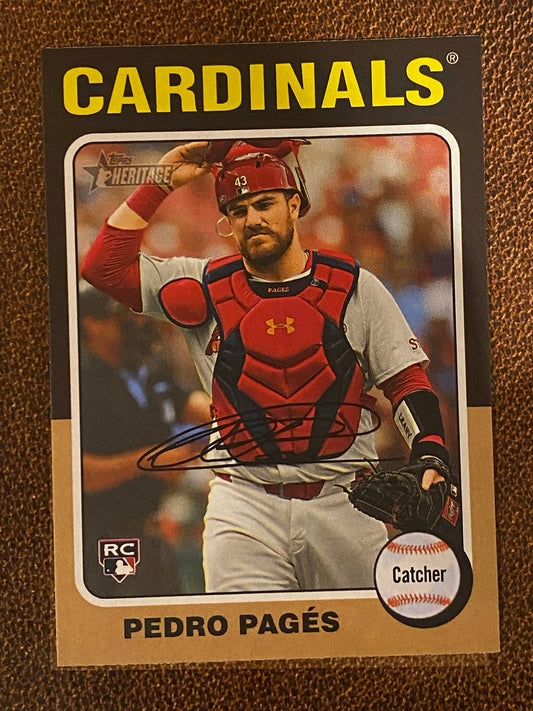 Pedro Pages - 2024 Topps Heritage High Number - Short Print (#704) - Cardinals