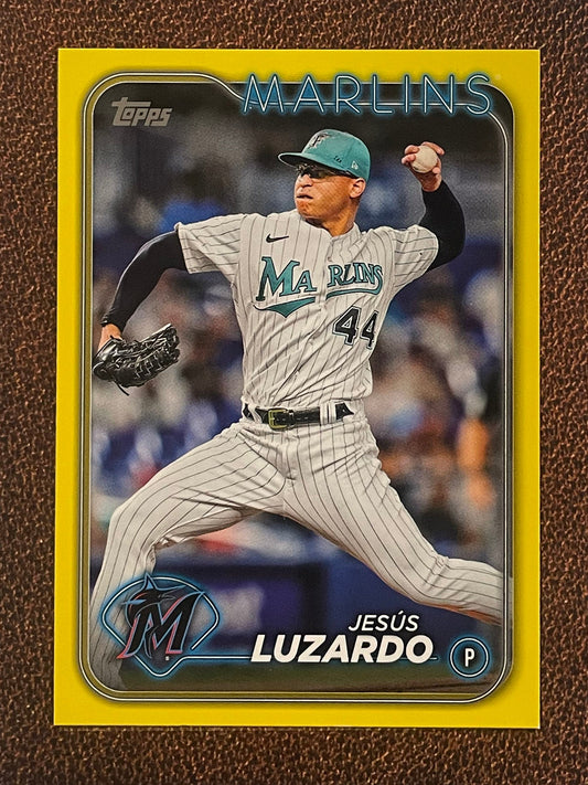 Jesús Luzardo - 2024 Topps Series 1 - Yellow Parallel - Marlins