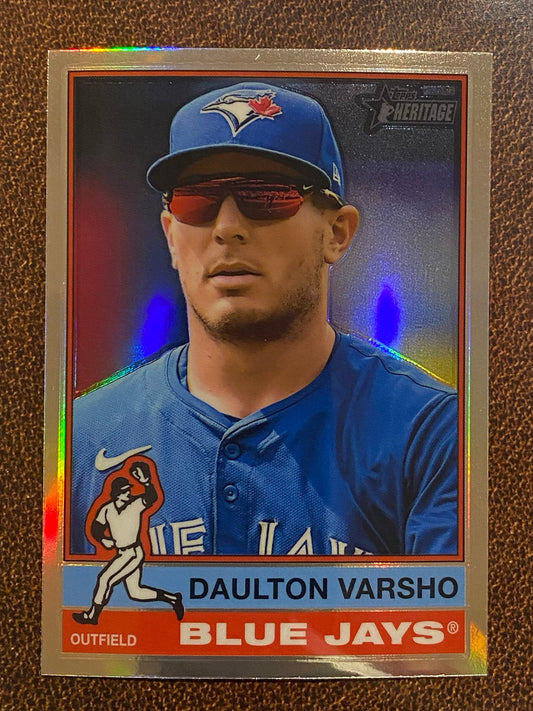 Daulton Varsho - 2025 Topps Heritage - Refractor - Blue Jays