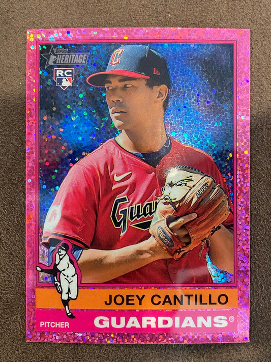 Joey Cantillo - 2025 Topps Heritage - Pink Sparkles - Guardians