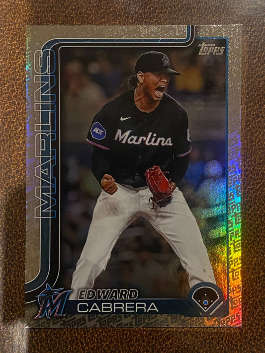 Edward Cabrera - 2025 Topps Series 2 - Fanatics Exclusive Topps Foil Border - Marlins