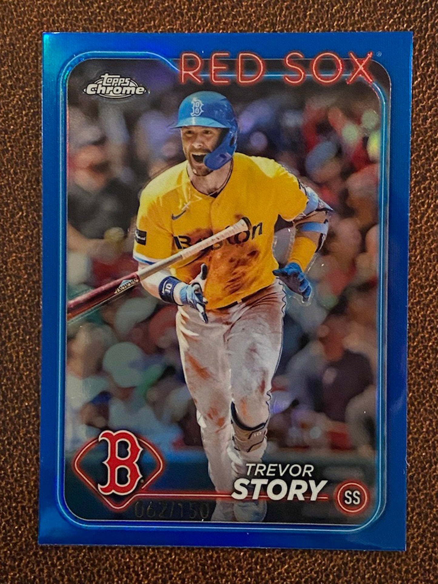 Trevor Story - 2024 Topps Chrome - Blue Refractor /150 - Red Sox