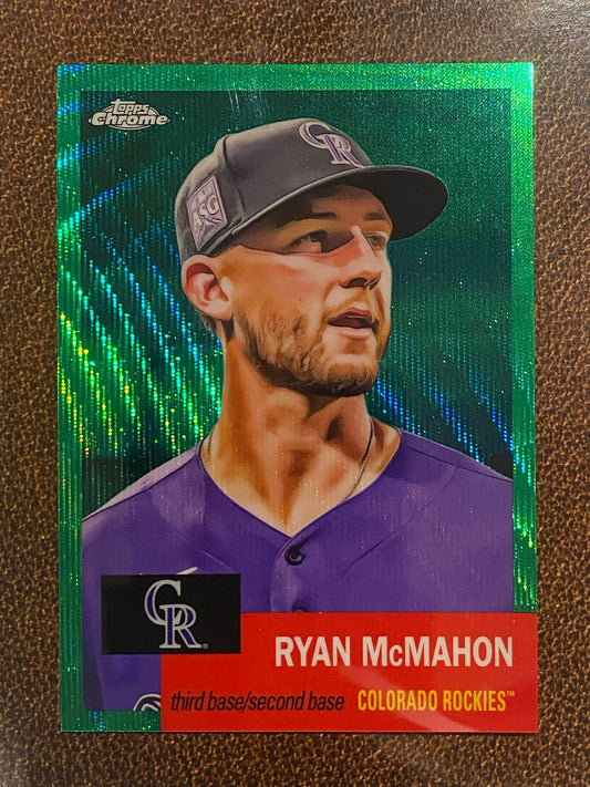 Ryan McMahon - 2022 Topps Chrome Platinum Anniversary - Green Wave /99 - Rockies