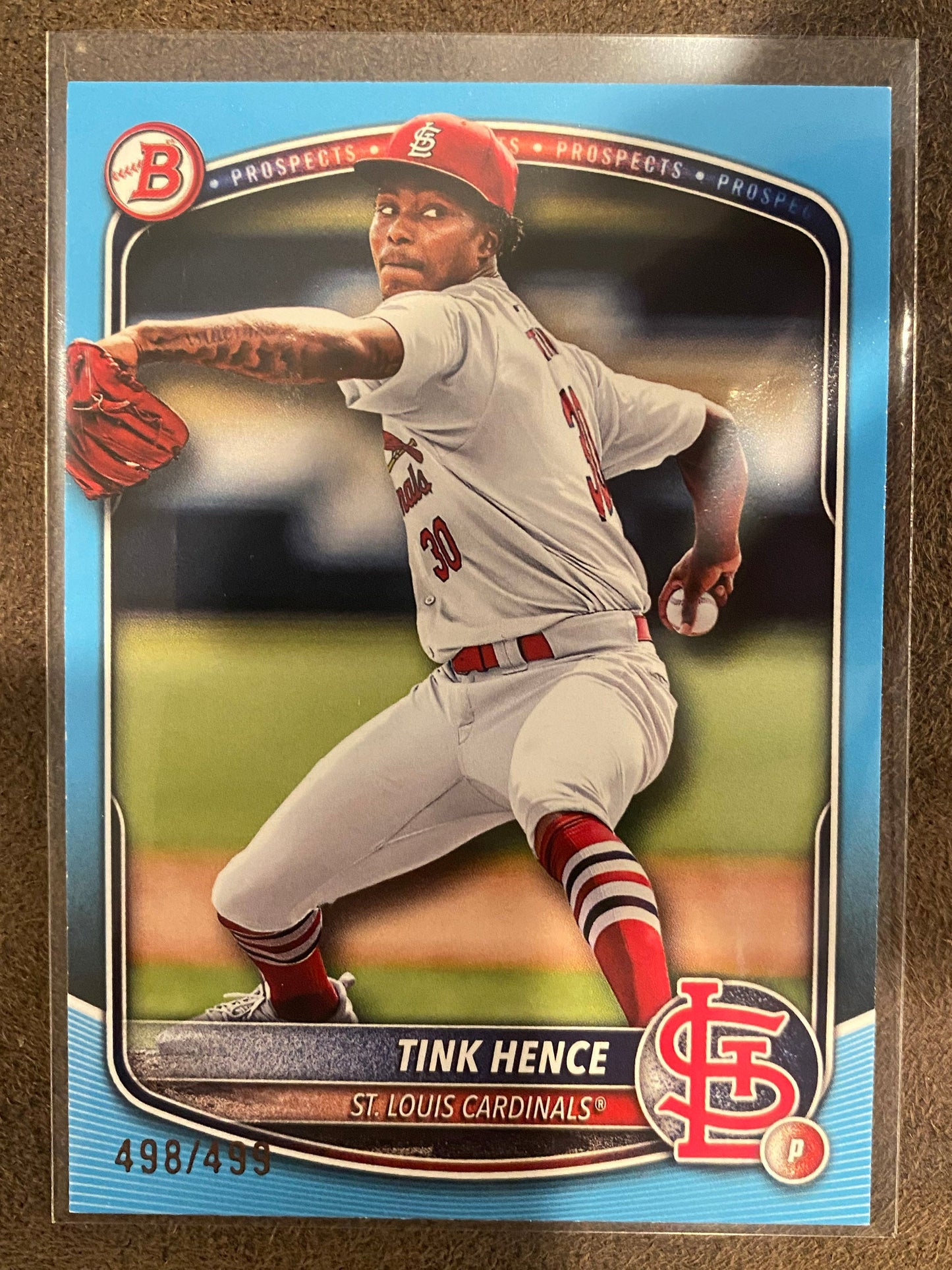 Tink Hence - 2025 Bowman - Sky Blue /499 - Cardinals