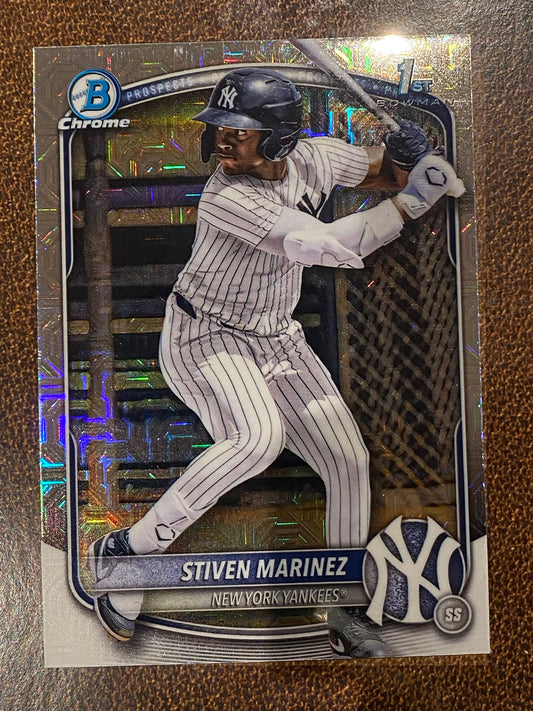 Stiven Marinez - 2025 Bowman Chrome - 1st Mojo - Yankees