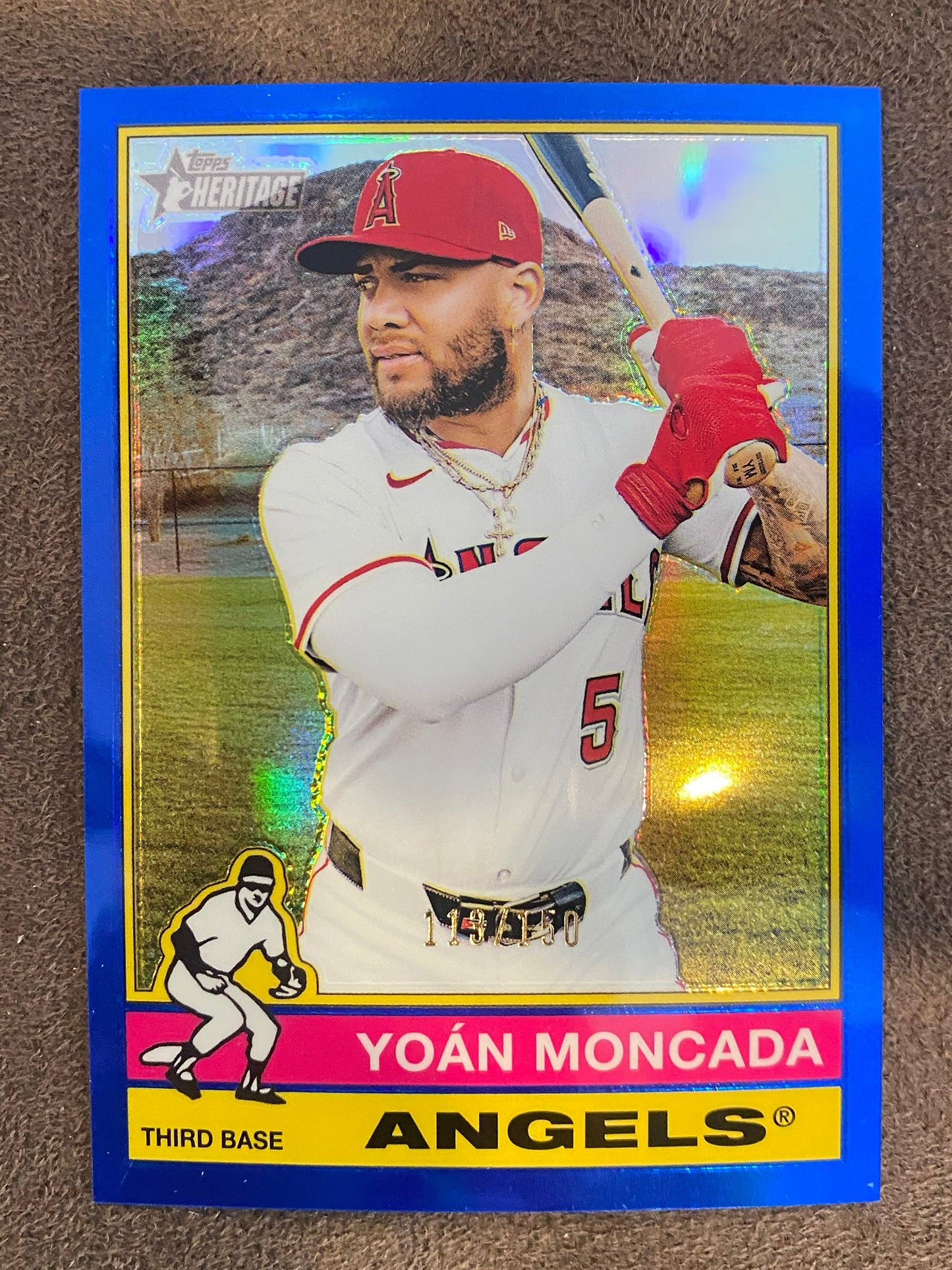 Yoan Moncada - 2025 Topps Heritage High Number - Blue Refractor /150 - Angels