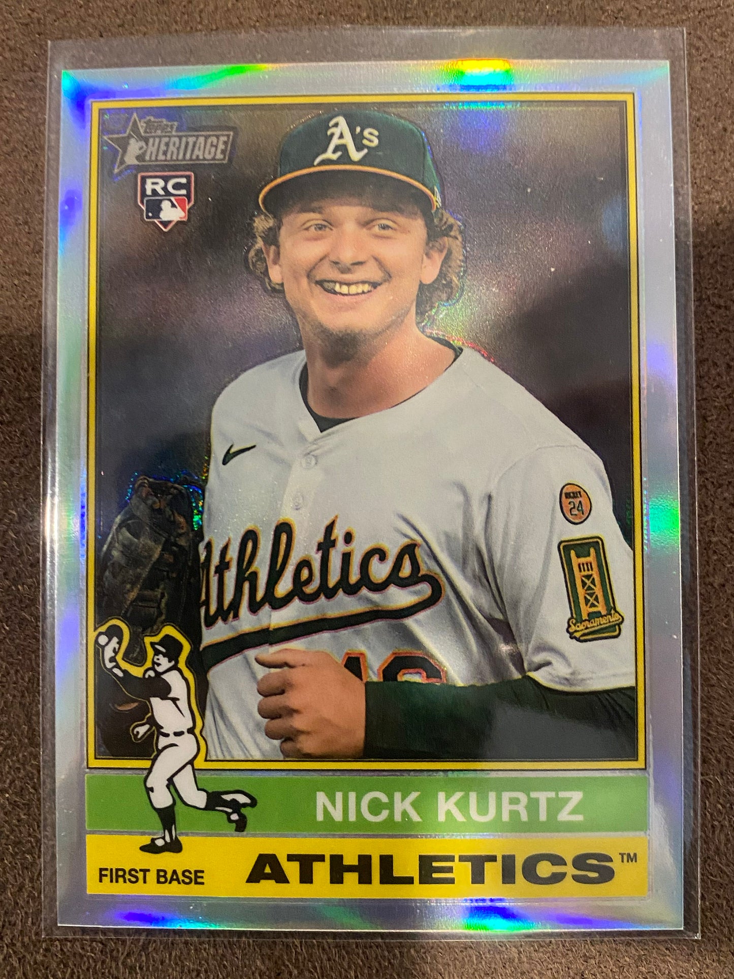 Nick Kurtz - 2025 Topps Heritage High Number - Rookie Refractor - Athletics