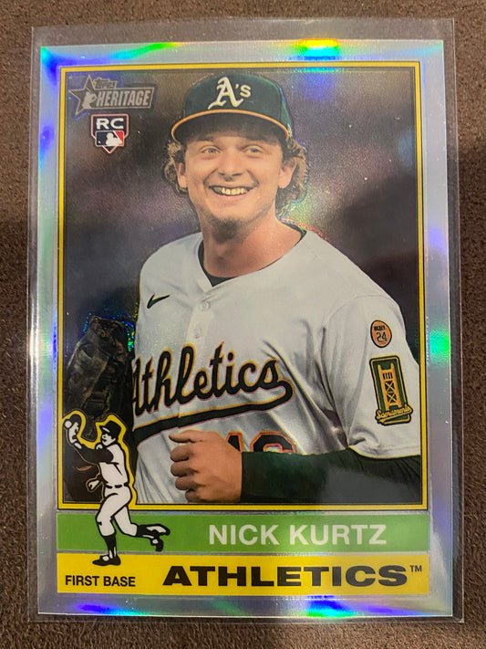 Nick Kurtz - 2025 Topps Heritage High Number - Rookie Refractor - Athletics