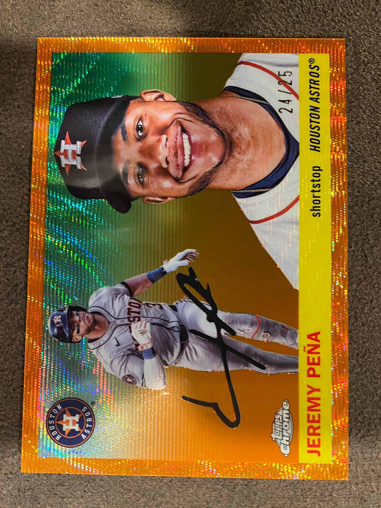 Jeremy Pena - 2025 Topps Chrome Platinum - ORANGE Wave /25 - Astros