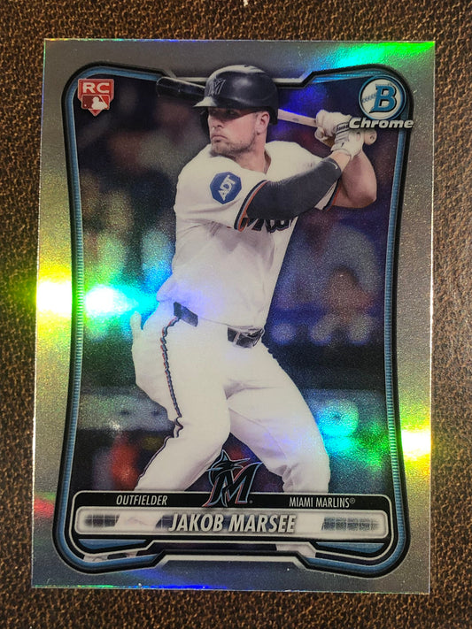 Jakob Marsee - 2026 Bowman - Red Rookie Refractor - Marlins