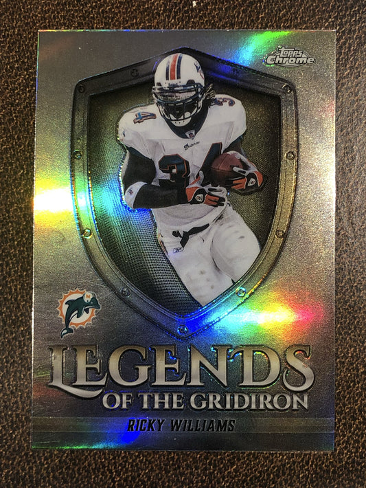 Ricky Williams - 2025 Topps Chrome - Legends of the Gridiron Refractor - Dolphins