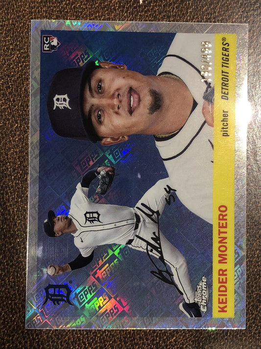 Keider Montero - 2025 Topps Chrome Platinum - Topps Logo /499 - Tigers