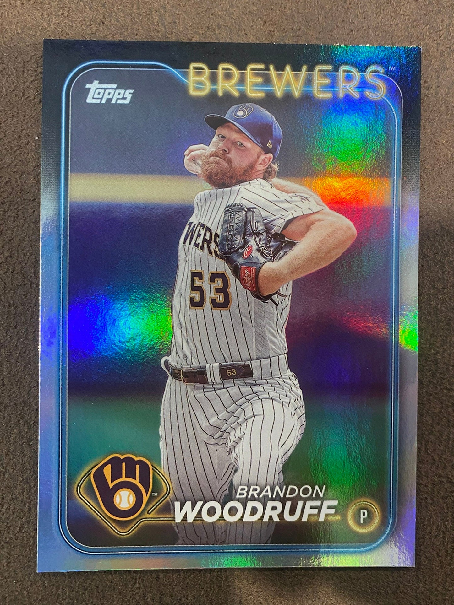 Brandon Woodruff - 2024 Topps Series 1 - Rainbow Foil - Brewers