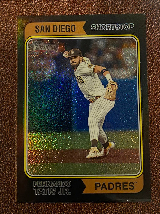 Fernando Tatis Jr. - 2023 Topps Heritage - Black Refractor /74 - Padres