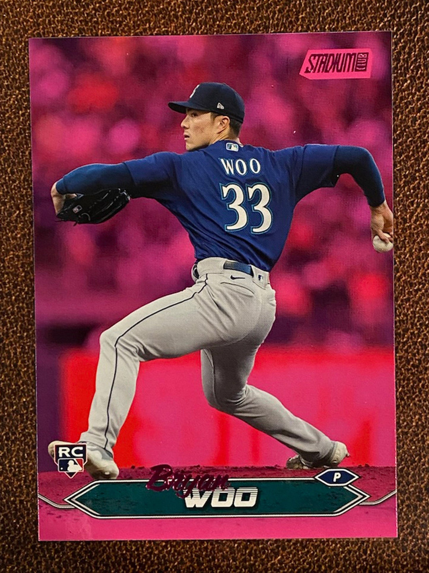Bryan Woo - 2024 Topps Stadium Club - Pink Foil - Mariners