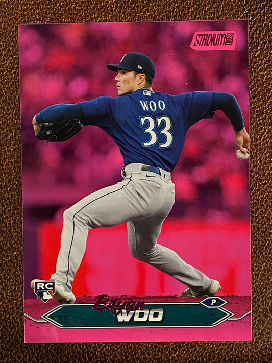 Bryan Woo - 2024 Topps Stadium Club - Pink Foil - Mariners