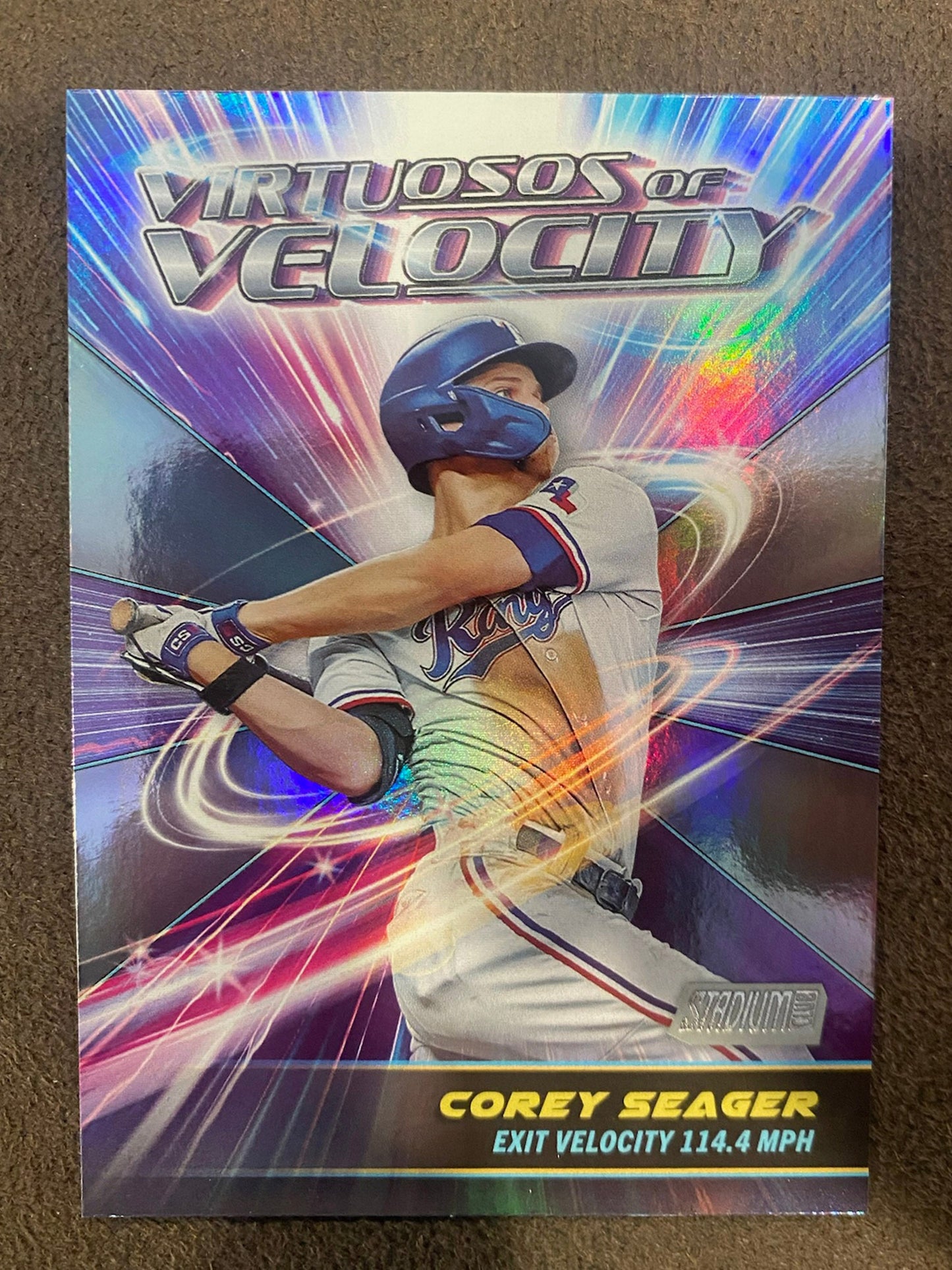 Corey Seager - 2024 Topps Stadium Club - Virtuosos of Velocity - Rangers