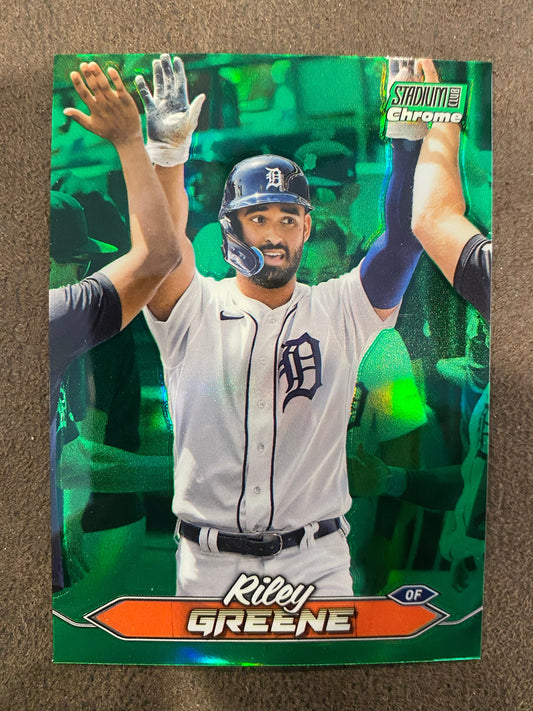 Riley Green - 2024 Topps Stadium Club - Green Chrome Refractor - Tigers