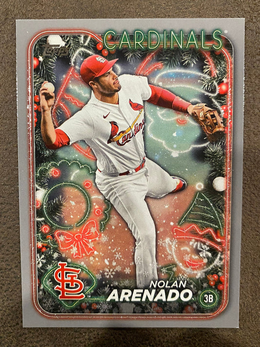 Nolan Arenado - 2024 Topps Holiday - Silver Glitter - Cardinals
