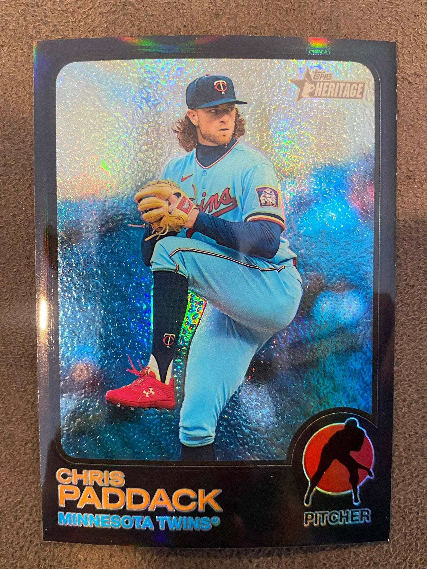 Chris Paddack - 2022 Topps Heritage High Number - Black Refractor /73 - Twins