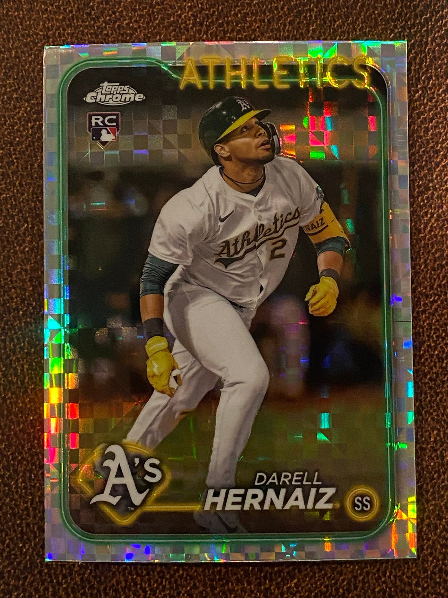 Darell Hernaiz - 2024 Topps Chrome Update - XFractor - Athletics