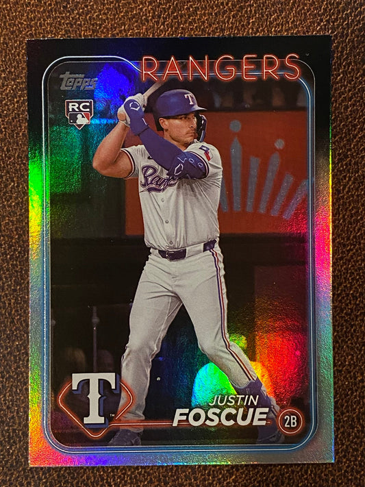 Justin Foscue - 2024 Topps Update - Rainbow Foil - Rangers