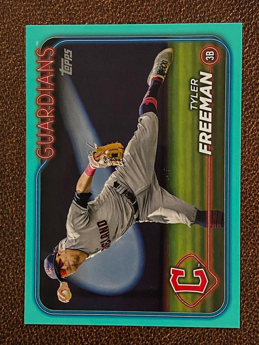 Tyler Freeman - 2024 Topps Series 2 - Aqua Parallel - Guardians