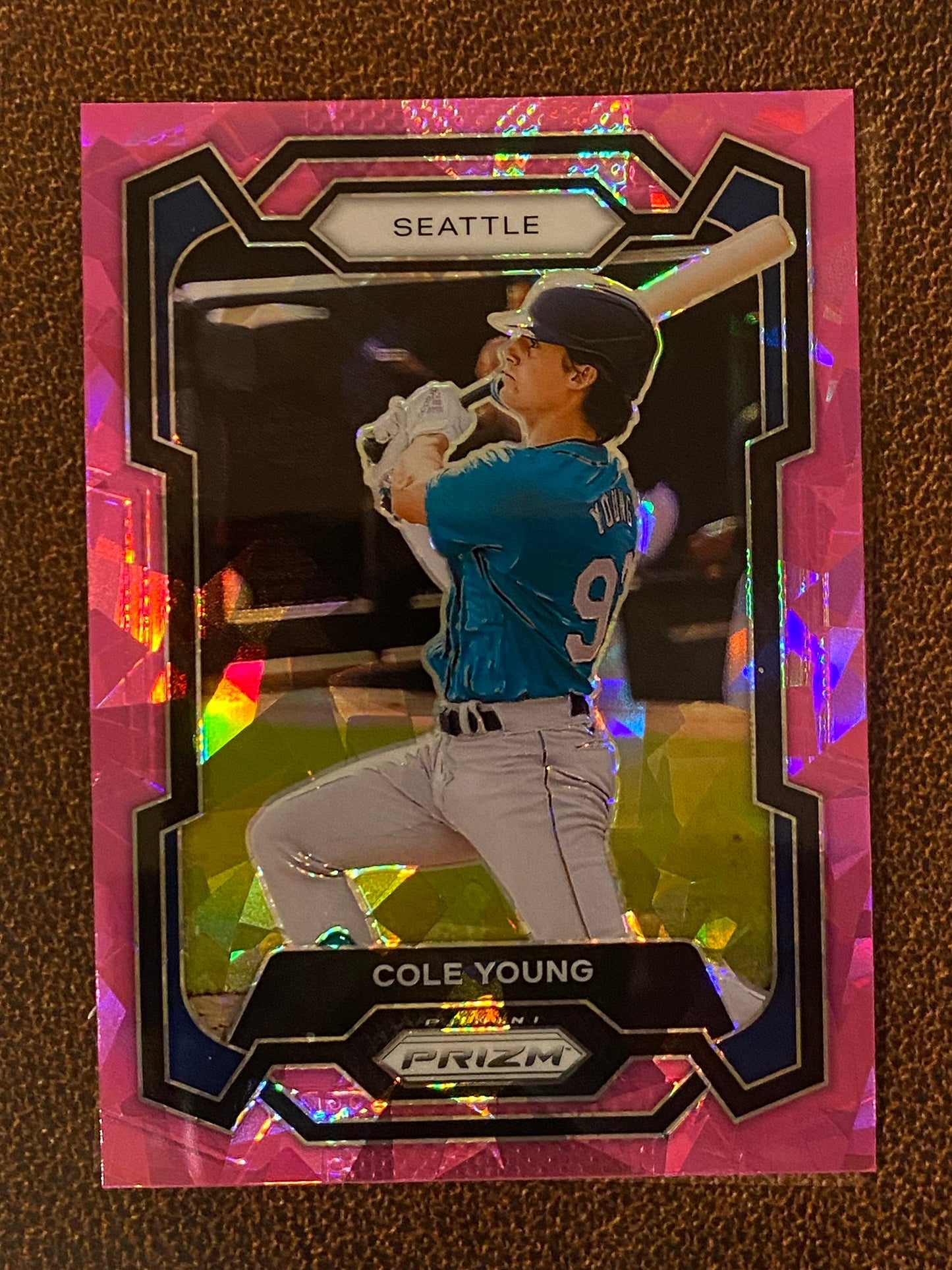 Cole Young - 2024 Panini Prizm - Pink Ice Mega - Mariners