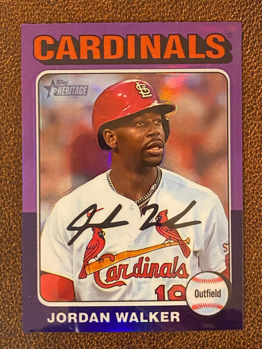 Jordan Walker - 2024 Topps Heritage - Purple Hot Box Refractor - Cardinals