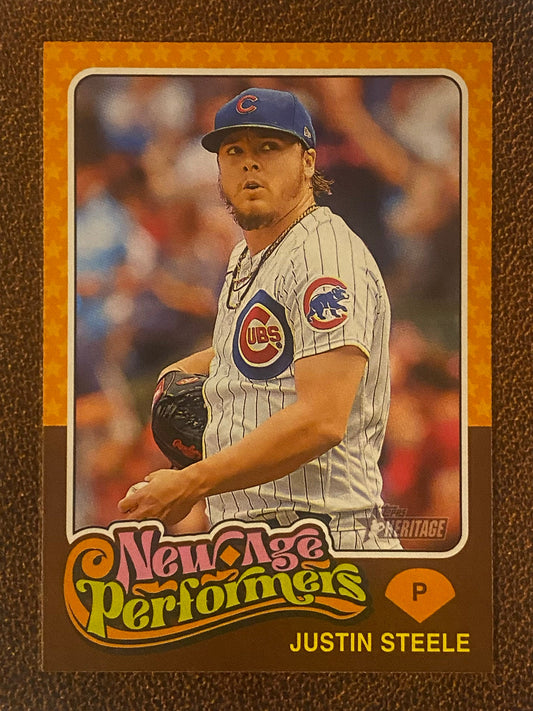 Justin Steele - 2024 Topps Heritage - New Age Performers - Cubs