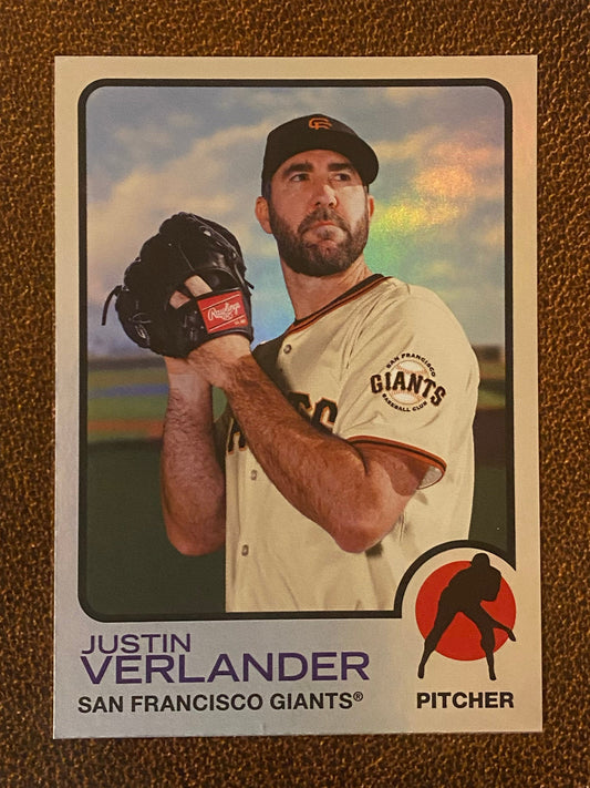 Justin Verlander - 2025 Topps Heritage - 25th Anniversary Holographic - Giants