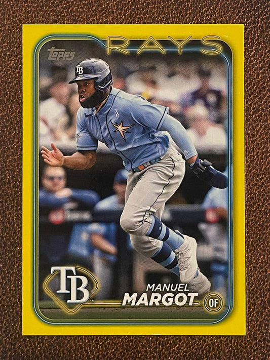 Manuel Margot - 2024 Topps Series 1 - Yellow Parallel - Rays