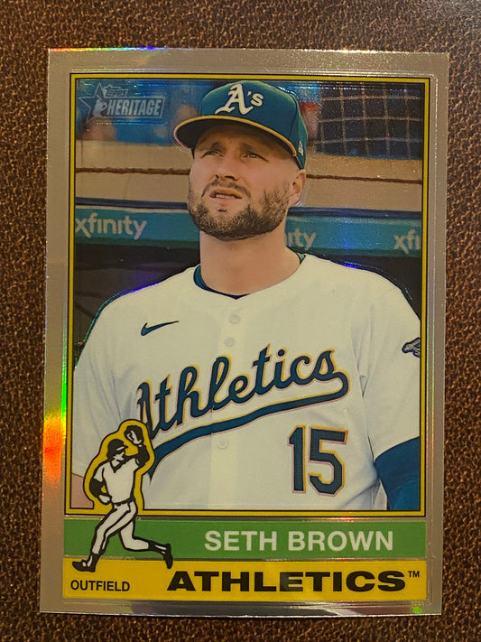 Seth Brown - 2025 Topps Heritage - Refractor - Athletics