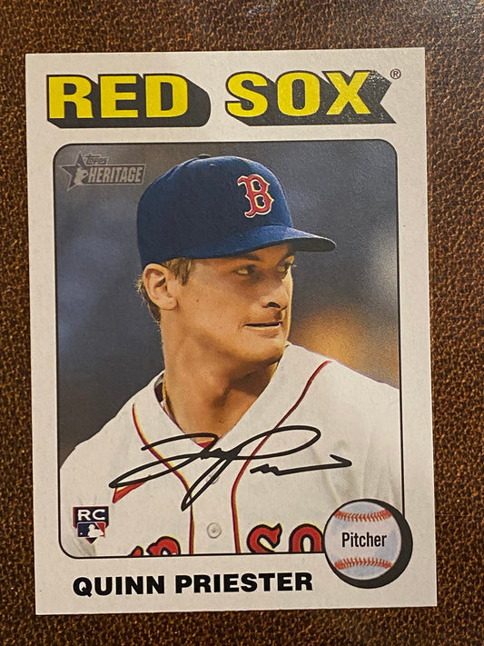 Quinn Priester - 2024 Topps Heritage High Number - White Border - Red Sox