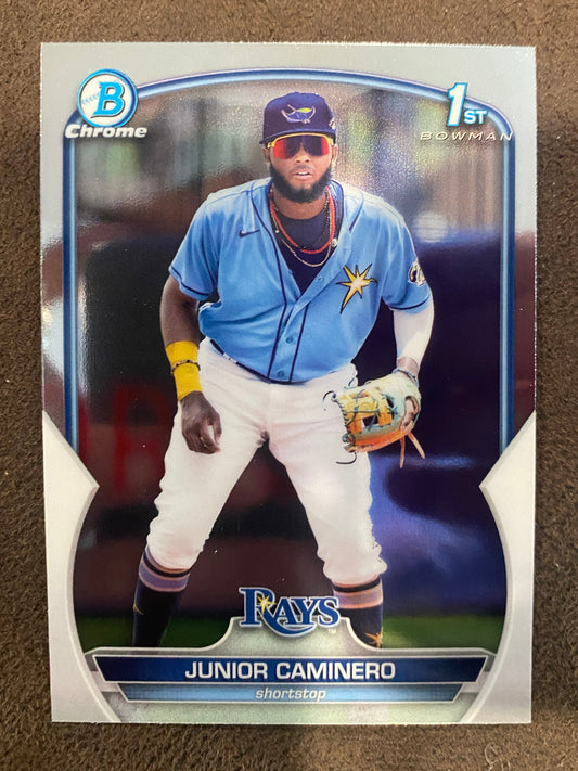 Junior Caminero - 2023 Bowman - 1st Chrome - Rays