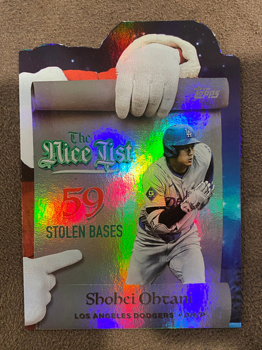 Shohei Ohtani - 2025 Topps Holiday - The Nice List (Stolen Bases) - Dodgers