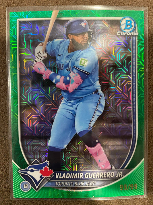 Vladimir Guerrero Jr. - 2025 Bowman Chrome - Green Mojo 99/99 (Bookend) - Blue Jays