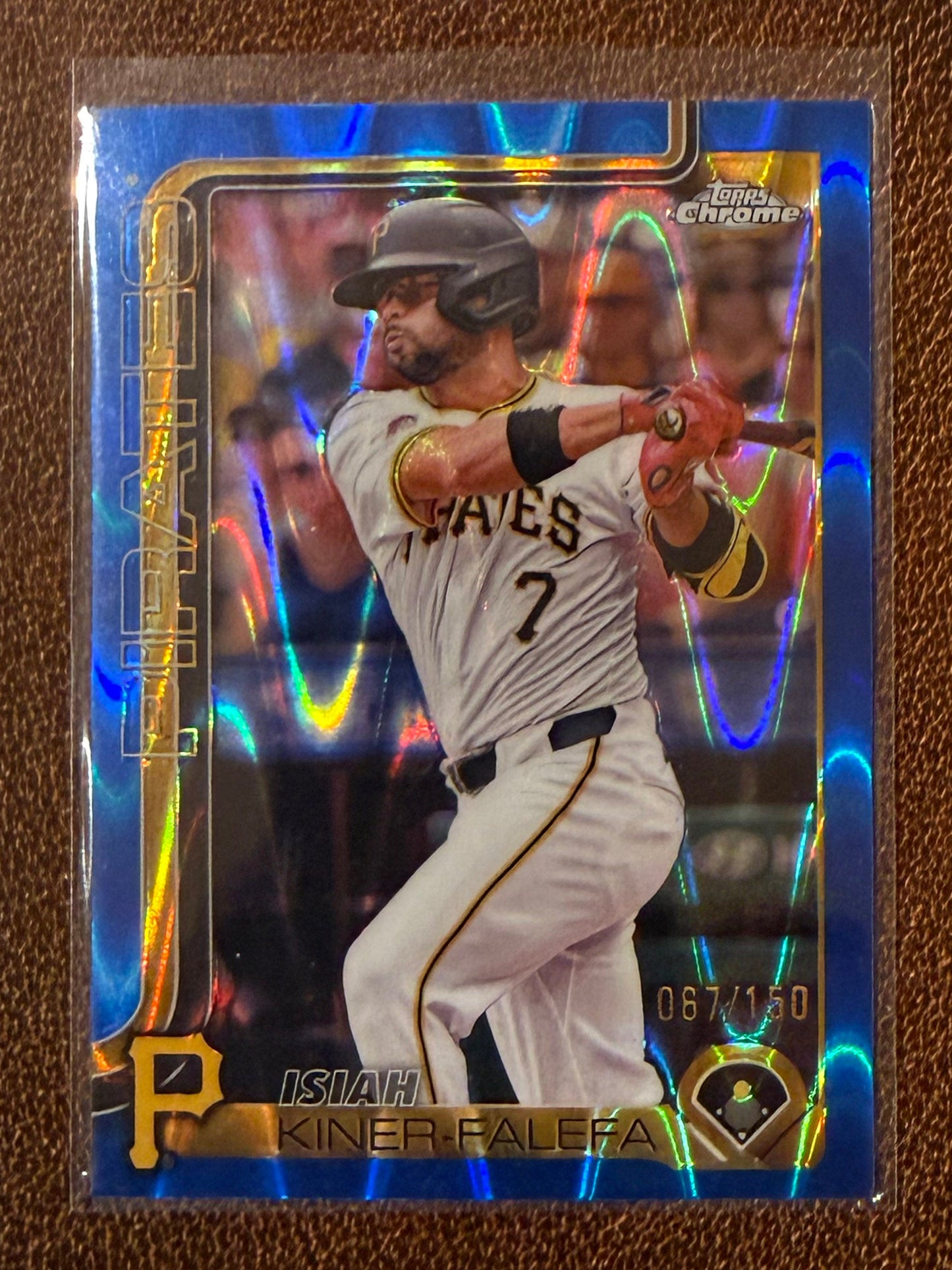 Isiah Kiner Ralefa - 2025 Topps Chrome - Blue Raywave /150 - Pirates