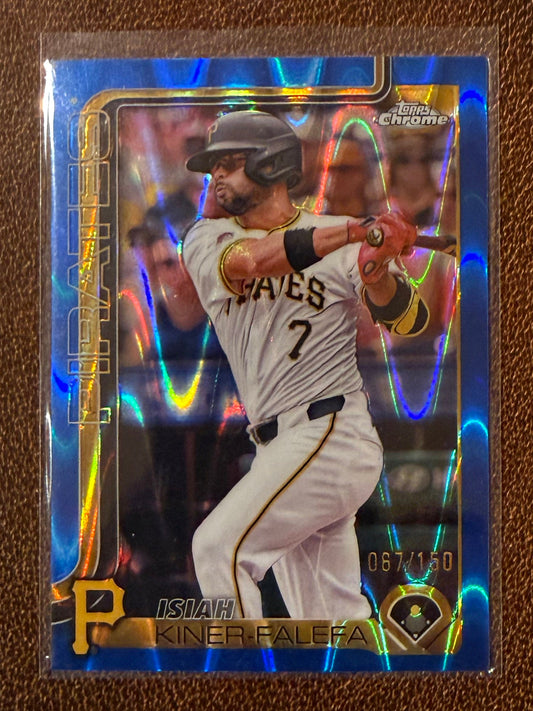 Isiah Kiner Ralefa - 2025 Topps Chrome - Blue Raywave /150 - Pirates