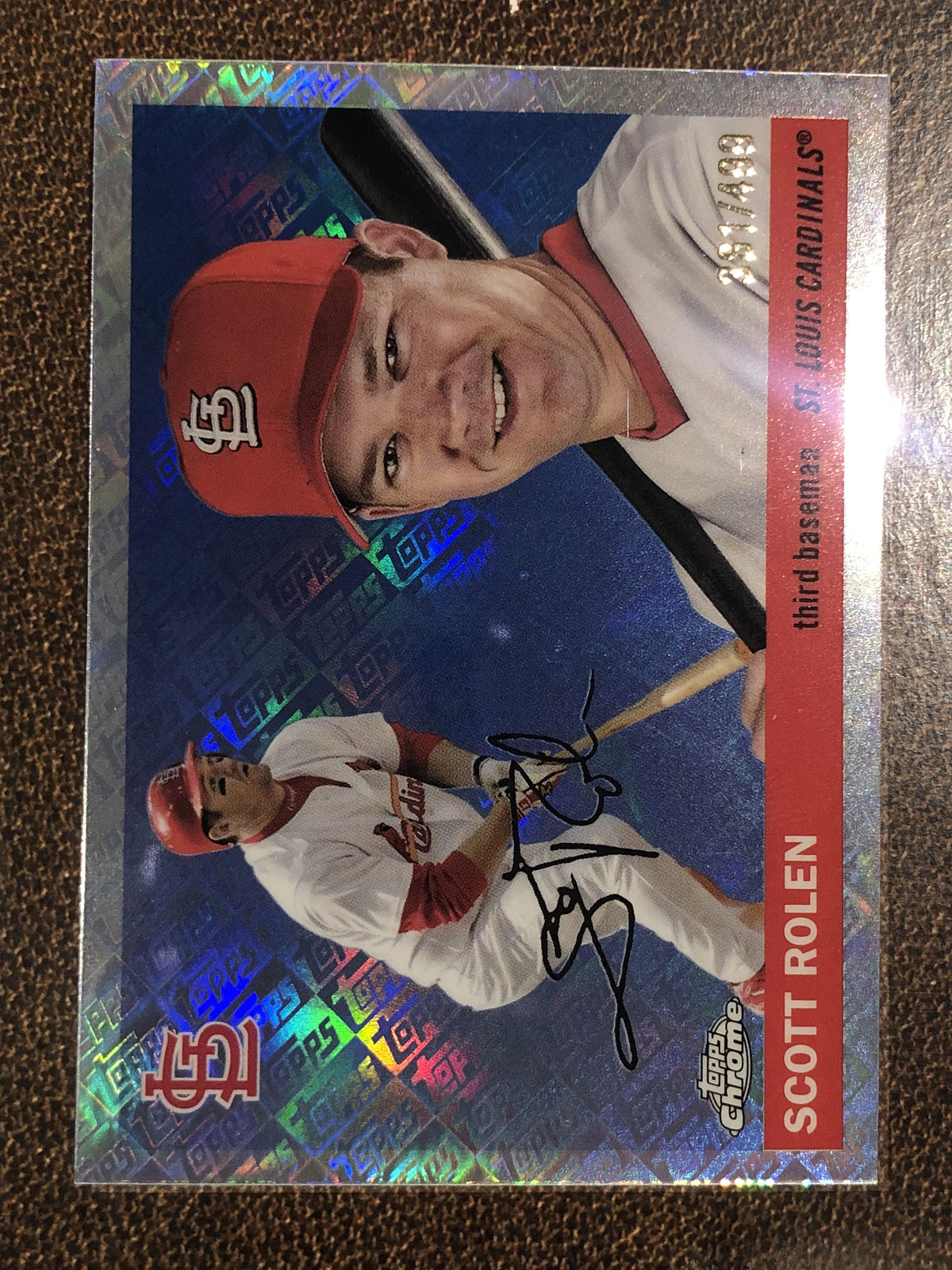Scott Rolen - 2025 Topps Chrome Platinum - Topps Logo /499 - Cardinals