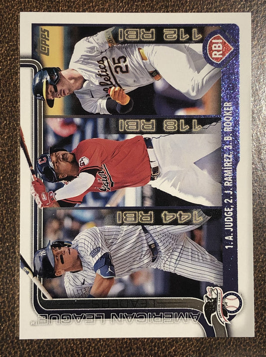 Aaron Judge/Jose Ramirez/Brent Rooker - 2025 Topps Series 1 - Base Card - Yankees
