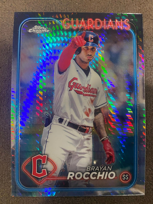 Brayan Rocchio - 2024 Topps Chrome - Prism Refractors - Guardians