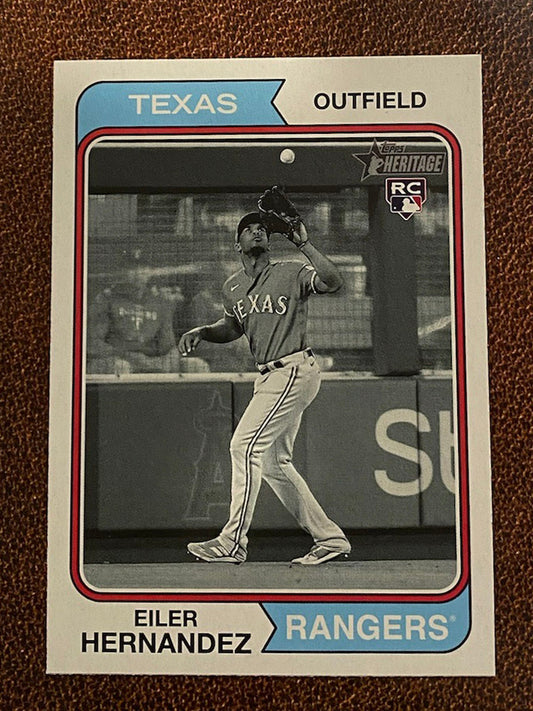 Elier Hernández - 2023 Topps Heritage - Black and White Variations - Rangers